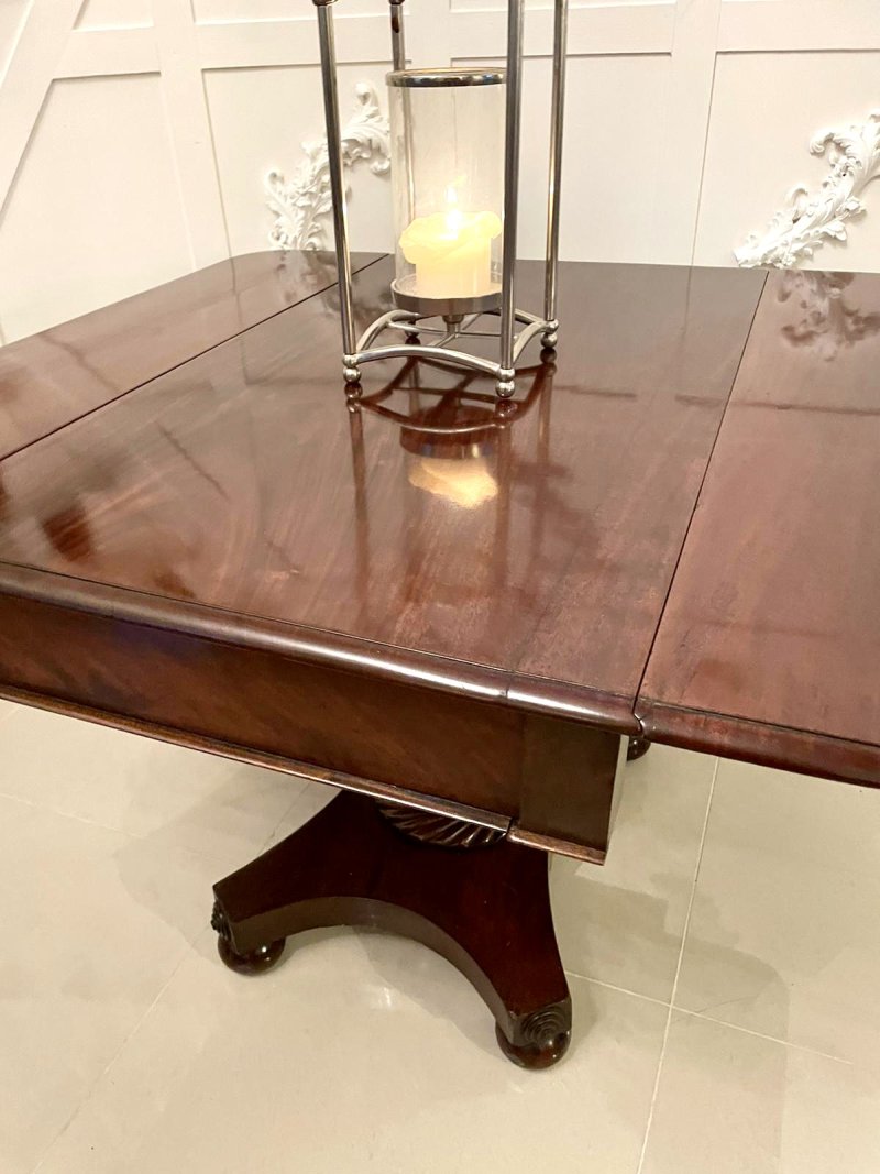 Antique Victorian Mahogany Pedestal Centre Table - Image 8